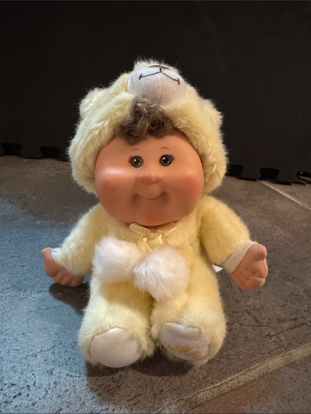 Cabbage Patch Kids Snuggle 25th Anniversary 6" Doll 2008 Yellow Bear